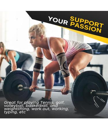 Buy INDEEMAX Copper Elbow Compression Sleeve - Best Tennis Elbow Brace for Pain Relief | Support for Arthritis Tendonitis & Sprains - International Shipping Available - Buy Online on GoSupps.com