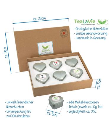 Tealavie Rooibos Tea Gift Set (6 Pack) - Perfect Thanks Gift for Autumn & Cold Season - Loose Leaf Rooibos Tea (65g) - Buy Online on GoSupps.com