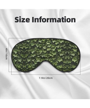 Floral Swirls Ivy Print Unisex Sleep Eye Mask | Soft Comfortable Eye Shade for Travel Yoga & Shift Work - Buy Online on GoSupps.com
