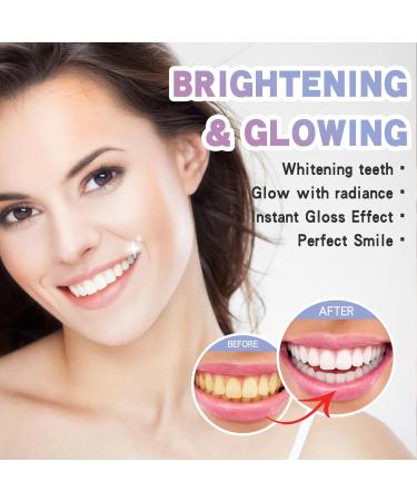 Teeth Whitening Pen & Gel Set - Instant Whitening Effect, Tooth Polish Serum for Stain Removal - 2 Purple Pens - Buy Online on GoSupps.com