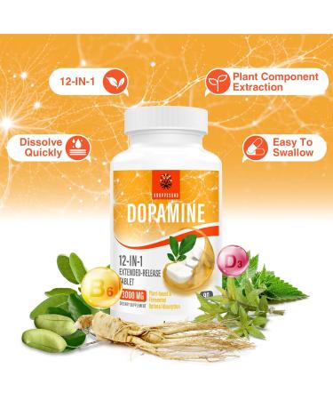 Kroppssund Natural Dopamine Supplement - Boost Mood & Focus - 90 Tablets - International Shipping Available - Buy Online on GoSupps.com