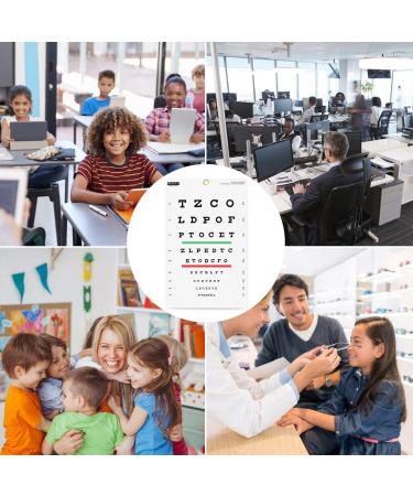 PECULA Eye Chart Snellen Eye Chart Wall Chart Snellen Charts for Eye Exams 10 feet 9 X 14 in. - Buy Online on GoSupps.com