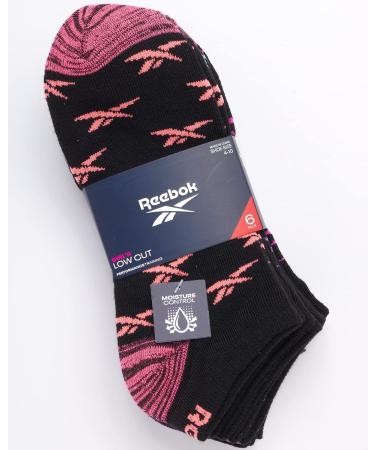Reebok Girls' Lightweight Comfort Athletic Low Cut Socks (6 Pack) - Black Logo | Size Medium - Buy Online on GoSupps.com