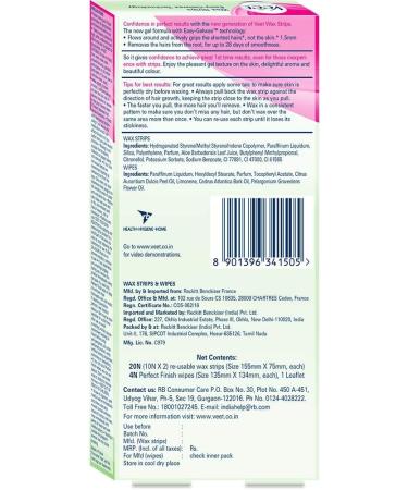 Veet Sensitive Skin Full Body Waxing Kit - 20 Wax Strips Pack - Buy Online on GoSupps.com