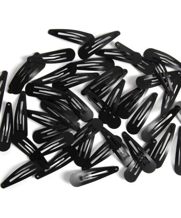 Stadux 40 Pcs Black Metal Snap Hair Clips | 2 Inch Barrettes for Women & Girls Hair Accessories - Buy Online on GoSupps.com