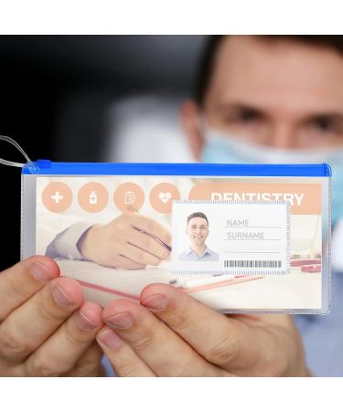 Timgle 200 Pcs Dental Zipper Pouches - 10x4 Inch Clear Toothbrush Cases with Business Card Holder for Dental Hygiene & Office Prizes - Assorted Colors - International Shipping - Buy Online on GoSupps.com