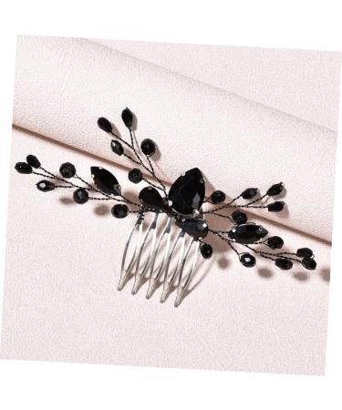 Didiseaon Black Crystal Hair Accessories Vintage Hair Accessories Decorative Hair Clips Black Hair Grips Hairbrushes for Woman Rhinestone Hair Clips Alloy Rhinestones Comb Miss - Buy Online on GoSupps.com
