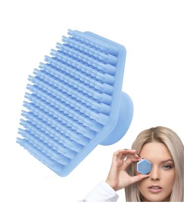 Silicone Face Brush Manual Face Wash Brush Soft-touch Rubber Face Scrubber Silicone Beard Cleansing Brush For Cleansing Handheld Face Exfoliator Brush With Silicone Bristles For Women Sky Blue