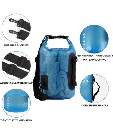 HEETA Waterproof Dry Bag for Women Men  5L/10L/20L/30L/40L Roll Top Lightweight Dry Storage Bag Backpack with Phone Case for Travel  Swimming  Boating  Kayaking  Camping and Beach Blue 5L - Buy Online on GoSupps.com