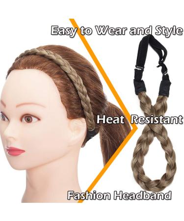 Buy Silk-Co Women's 3 Strands Blonde Hair Band | Elastic Braided Headband for Weddings & Vintage Styles - Buy Online on GoSupps.com