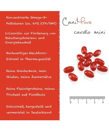 CaniMove Double Pack (200 Capsules) - Cardio Mini Supplement for Heart & Circulation with Omega-3 Hawthorn & Carnitine | Buy Internationally - Buy Online on GoSupps.com