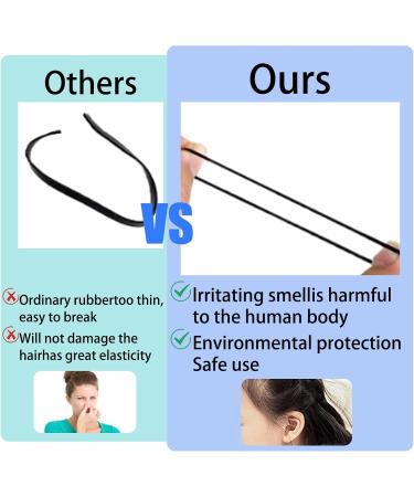 1000 Mini Natural Rubber Bands Small Black Soft Elastic Bands Hair Thick Strong Ties Bands for Kids Women Hair Braids Hair Ponytail Hair Wedding Hairstyle and More (Black) - Buy Online on GoSupps.com