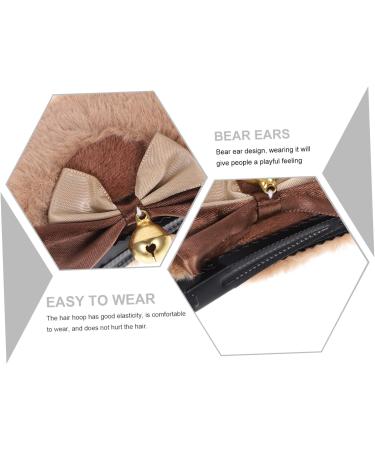 Beaupretty 2 Pairs bear ear hair clip bear hair clips bows for girls fair ears barrettes hair accessories for girls bear headband bear ears kawaii hair double bow side clip polyester Miss - Buy Online on GoSupps.com