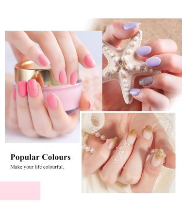 VANREESA 24 PCS Gel Nail Polish Pink Nude Purple Blue Gel Nail Polish Set Spring Summer Gel Polish Kit Soak Off U V Gel Nail Polish Set with Base Top Coat Nail Art Set Gifts for Women Brilliant Starry Sky - Buy Online on GoSupps.com