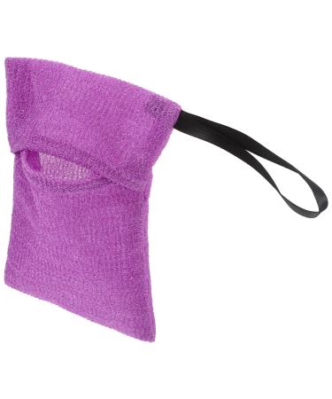 HONMEET Bath Bag Soap Shampoo Bar Pouch Shampoo Bar Bag Purple Nylon