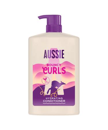 Aussie Bouncy Curls Apr s-Shampoing Hydratant 1000ml Boost d'Hydratation pour Cheveux Boucl s