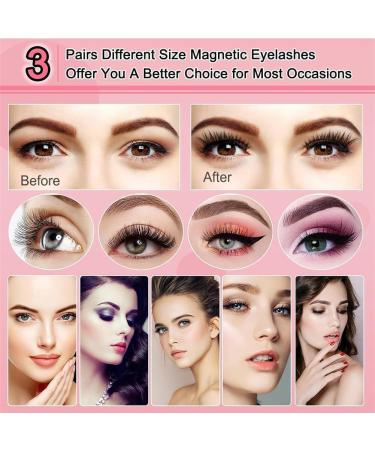 ZZCV Koleen Made Magnetic Eyelashes Koleen Magnetic Lashes Koleen Magnetic Eyelashes Pro Koleen Eyelashes Reusable & Waterproof Magnetic Eyelashes with Applicator False Lashes (Natural) - Buy Online on GoSupps.com