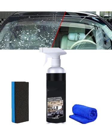 Multifunctional Glass Oil Film Foam Remover Glass Oil Film Remover Car Glass Cleaner with Sponge Towel Car Glass Oil Film Quick Effect Remover 300ML