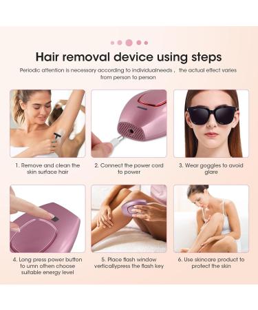 IPL Hair Remover Mini Home Laser - 500,000 Flashes, 5 Energy Gears - Portable & Lightweight - Rose Gold - Gifts for Women and Men - Buy Online on GoSupps.com