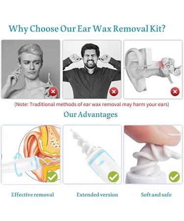 Q-Grips Earwax Remover Spiral Tool with 16 Replacement Heads - Reusable & Washable Silicone Ear Cleaning Kit - Buy Online on GoSupps.com