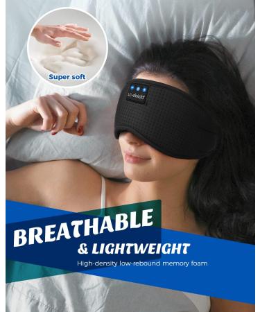 Sleep Headphones Breathable Bluetooth V5.4 Eye Mask Sleeping Headphones Wireless Eye Mask Sleep Earbuds for Side Sleeper Women Office Air Travel Cool Tech Gadgets Unique Gifts Loup Pour Dormir Black - Buy Online on GoSupps.com