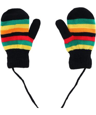 ANGELA & WILLIAM Kids' Knit Striped Mittens - Black - Buy Online on GoSupps.com