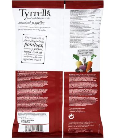 Tyrrell's Sweet Chilli/Paprika Crisps 150g Bag - Buy Online on GoSupps.com