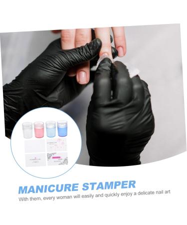 Ipetboom 4 Sets Nail Art Silicone Stamp Metal Scraper Tool Nail Beauty Accessory Metal Stamp Para U as Nail Gel Handheld Nail Art Tools Gel for Nails Safe With Cover Nail Clippers - Buy Online on GoSupps.com