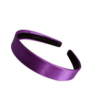 2cm Purple Satin Alice Band Hair Band Headband for Women Girls by Glitz4Girlz