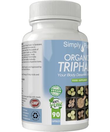 Organic Vegan Triphala Capsules x 90 | 100% Natural | Soil Association Certified | Gluten & GM Free - Buy Online on GoSupps.com