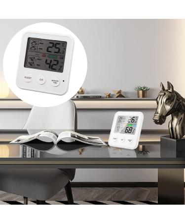 LCD Digital Thermometer & Hygrometer - Accurate Temperature & Moisture Meter for Home Office Baby Room Greenhouse (White) - Buy Online on GoSupps.com