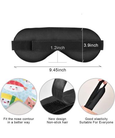 Funny Sushi Rolls Sleep Mask | Light Blocking Eye Cover for Sleeping | Adjustable Soft Lightweight Blindfold for Men & Women | Perfect for Travel & Naps - Buy Online on GoSupps.com