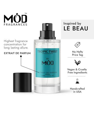 Mod Fragrances Tropic Twist Perfume For Men - Inspired By Le Beau Designer Perfume Dupe Long Lasting Woody Aromatic Fragrance Extrait De Parfum 50ml - Buy Online on GoSupps.com
