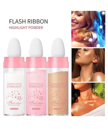 Body Glitter Highlighter Makeup Stick 2 Pcs - Shimmer & Shine High Gloss Blush Powder - Fairy Glitter Dust for Face, Body & Hair - White 01 - Buy Online on GoSupps.com