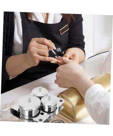 Beavorty Stainless Steel Manicure Mug Set - 4pcs Mini Dapping Dish for Nail Accessories Skin Care & Cleaning - 13x11cm Nail Studio Tools - Buy Online on GoSupps.com