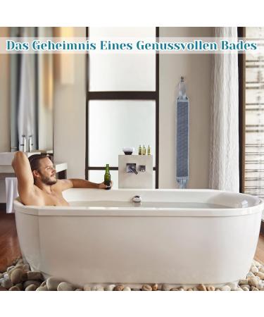 Inmorven 100cm Back Brush Shower & Body Scrubber - Long Handle Massage Brush for Thorough Body Cleaning (Gray) - Buy Online on GoSupps.com