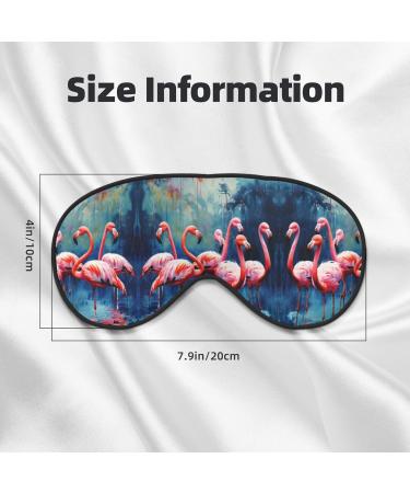 Many Flamingoes Painting Print Eye Mask - Soft Comfortable Light-Blocking Sleep Mask | Unisex Travel Essential - Buy Online on GoSupps.com