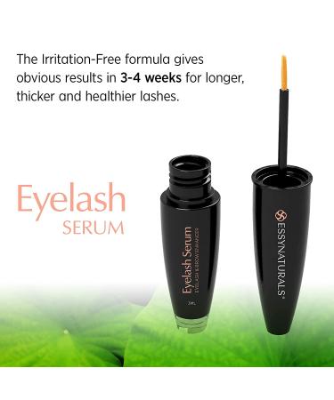 EssyNaturals Eyelash & Brow Growth Serum - Irritation-Free, 3ml (3 Months Supply) - Buy Online on GoSupps.com