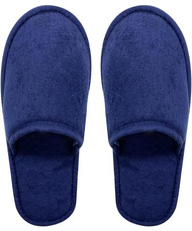 Jomix Unisex Washable Terry Hotel Slippers - 2 Pairs of Blue Bathing Shoes for Travel & Festivals (EU 38/39 X-Schmal) - Buy Online on GoSupps.com