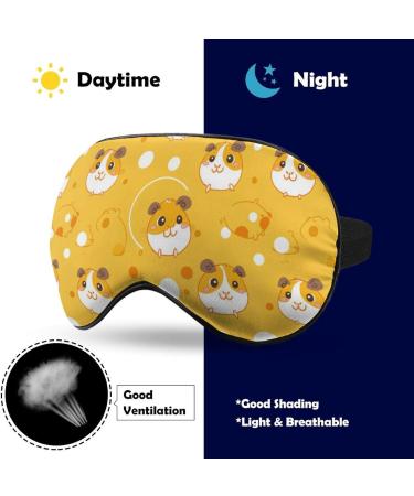 Guinea Pig & Hamster Cheese Soft Sleep Mask - Adjustable Eye Cover for Light Blocking | For Men & Women - Buy Online on GoSupps.com