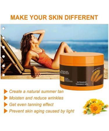  Qzdtue Tanning Gel Suntan Accelerator Moisturizing Bronze Lotion 150ml Water-Resistant Formula Deep Glow Enhancer (150ml Brown) for Outdoor Face Body Daily Use All Occasions - Buy Online on GoSupps.com
