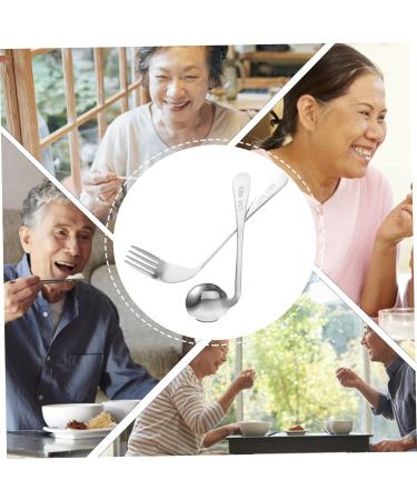 Lurrose Left-Hand Adaptive Spoon - Curved Baby Training Cutlery for Easy Grip & Feeding - Buy Online on GoSupps.com
