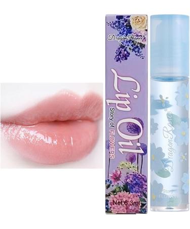  Duqulle Roll On Lip Oil - 0.21oz Cute Roll On Moisturizing Floral Oil Lip Balm - Nourishing Clear Lip Balm with Flowers for Birthday Gift Duqulle - Buy Online on GoSupps.com