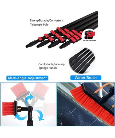 Window Cleaning Pole water Fed Telescopic Brush Extendable Cleaner Conservatory Roof Suitable for Photovoltaic Panel Cleaningtrucks 36FT - Buy Online on GoSupps.com