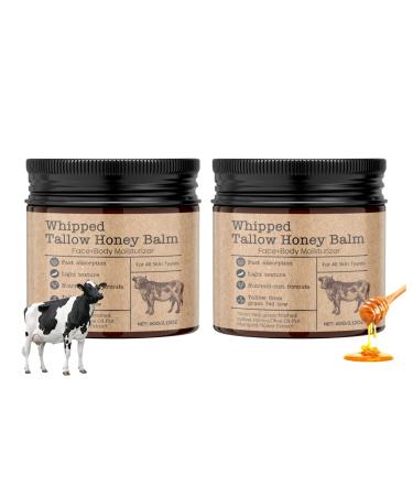 Lot de 2 cr mes bio au b uf - 60 g - Cr me hydratante pour le visage - Miel naturel et baume de tallow - Graisse de b uf - Cr me hydratante pour le visage et le corps 60 g (Lot de 1)