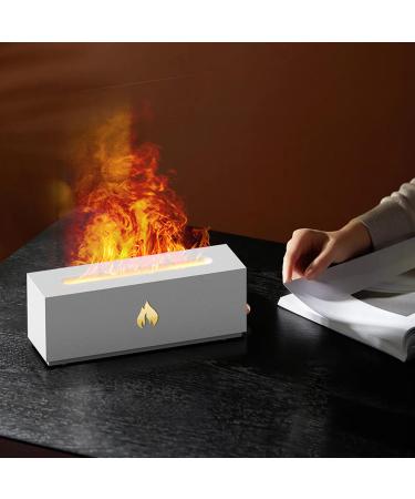 Aroma diffuser 3D fireplace optics room fragrance large spray diffuser with fragrance reinforcement function air diffuser selection of several modes for children at home white/opulent garden