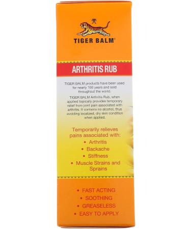Tiger Balm Arthritis Rub 4 fl oz | Natural Pain Relief for Joints & Muscles - Fast International Shipping - Buy Online on GoSupps.com
