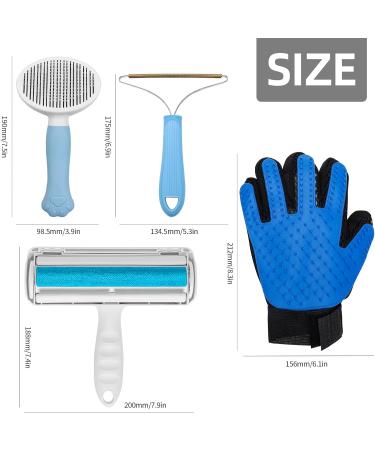 5-Piece Pet Brush Set - Effective Hair Remover Mitts & Lint Rollers for Dogs & Cats | Ideal for Long & Short Hair | Reusable & Eco-Friendly - Buy Online on GoSupps.com