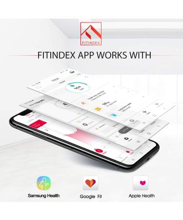 FITINDEX Smart Body Fat Scale | BMI Bathroom Scale with App | Digital Body Composition Analyzer | Rechargeable Weight Monitor - Buy Online on GoSupps.com