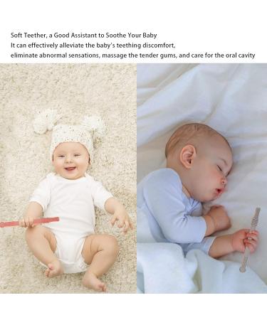 Silicone Baby Bite Tube & Chew Rings - 6 Pack Infant Sensory Toys - Molar Teething Aids for Toddlers - Buy Online on GoSupps.com